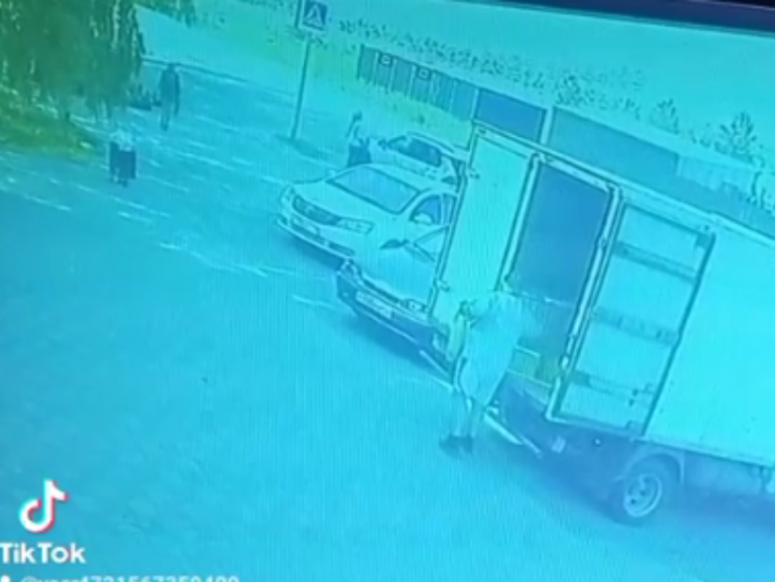 Осторожный водитель украл коробку колбасы из грузовика и попал на видео под Воронежем
