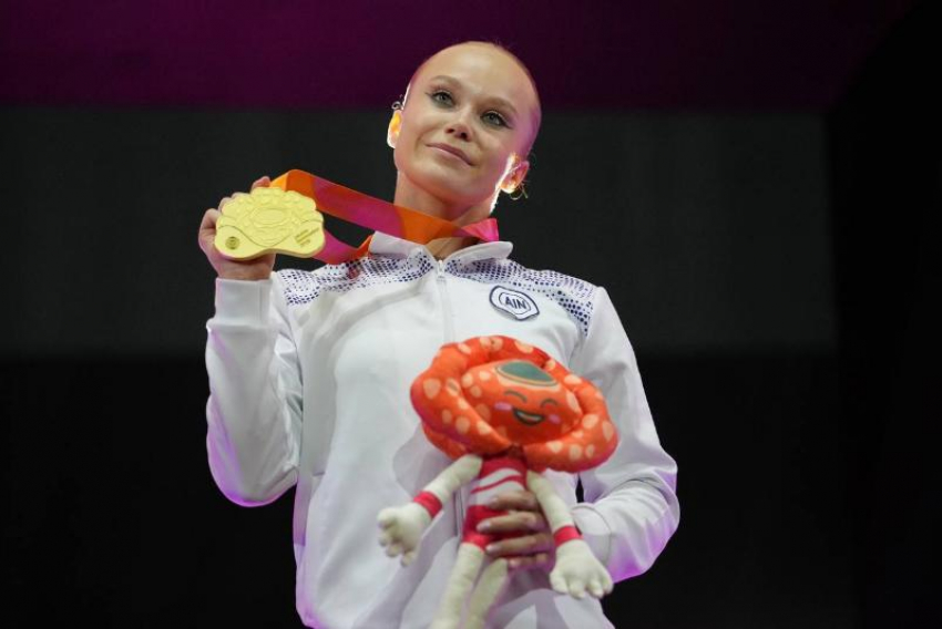 Воронежская красавица-гимнастка Ангелина Мельникова поделилась своим новым достижением