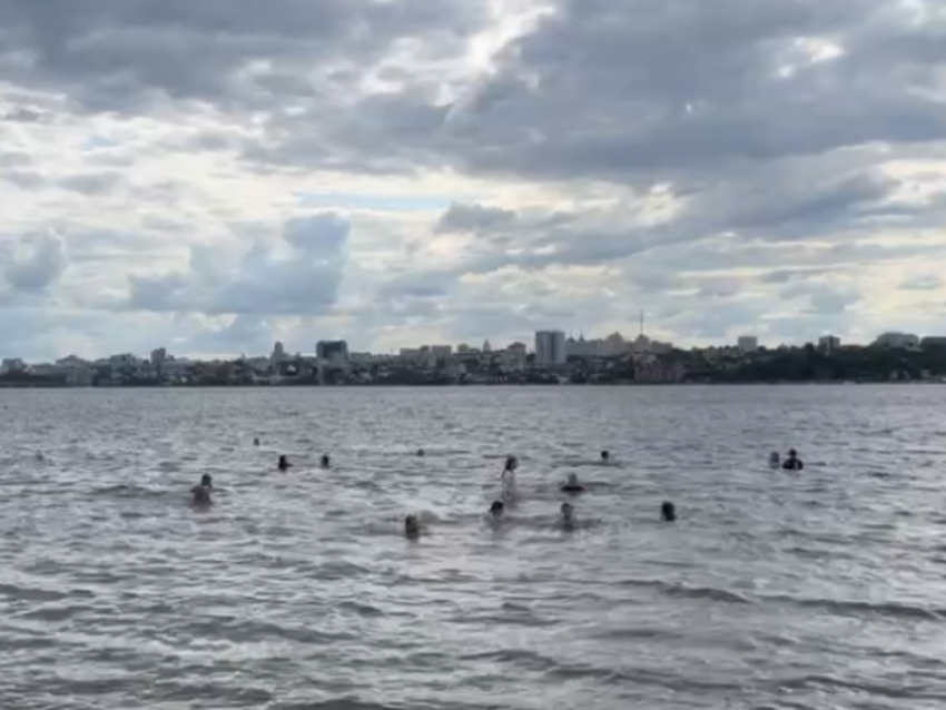 Массовое купание устроили воронежцы в парке