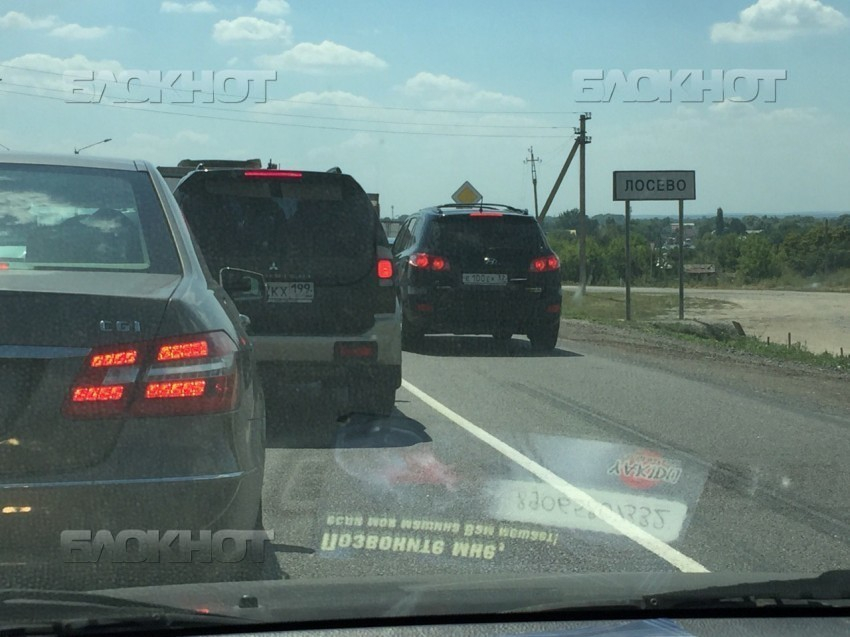 Автомобилисты рассказали о состоянии пробки в районе Лосево на М4 «Дон»
