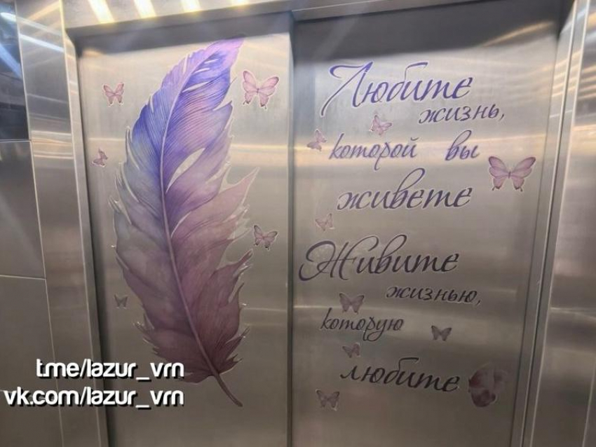 Душевное послание в лифте тронуло жителей Воронежа