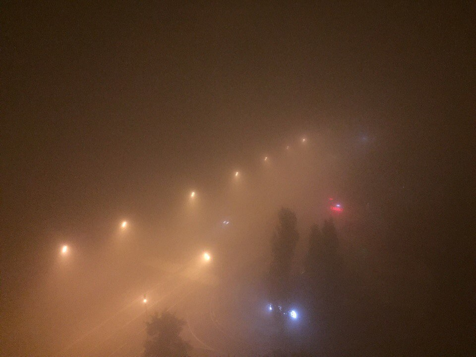 Зловещий ночной туман восхитил воронежцев