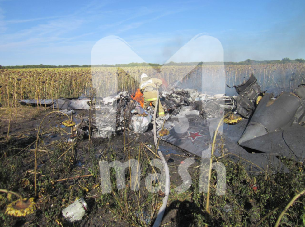 Опубликовано видео с последствиями падения самолета под Воронежем