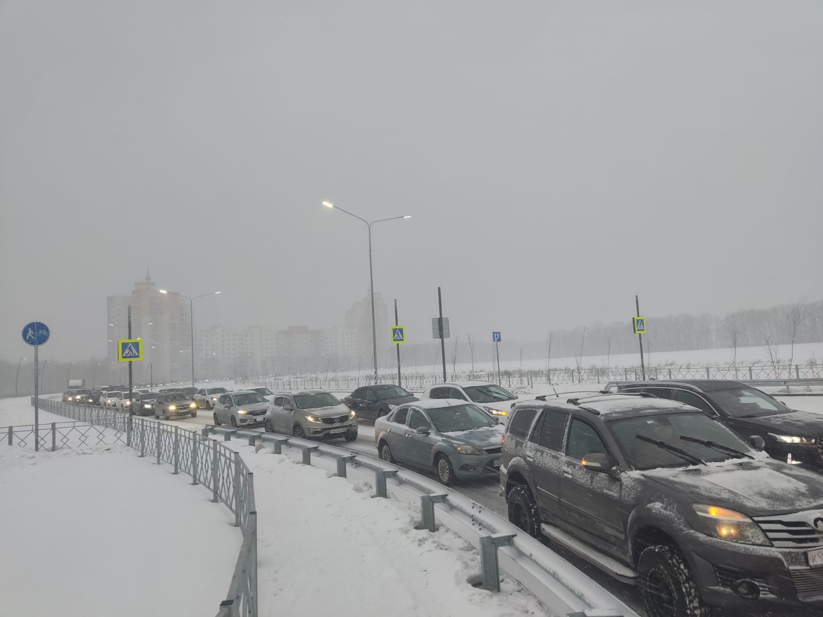 Новая дорога превратилась в новую пробку в Воронеже